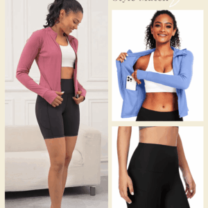 NELEUS Womens High Waist Yoga Shorts for Bike Compression Two Side Pockets,Black+Gray+Wine Red,US Size 2XL