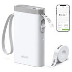 Nelko Label Maker Machine with Tape, P21 Portable Bluetooth Label Printer, Wireless Built-in Cutter Sticker Maker Mini Label Makers with Multiple Templates for Organizing...