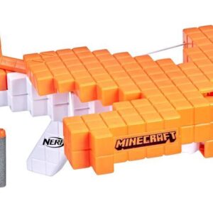 NERF Minecraft Pillager's Crossbow, Dart-Blasting Crossbow, Includes 3 Elite Darts, Real Crossbow Action, Pull-Back Priming Handle