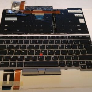 New Lenovo Thinkpad E480 E485 E490 E495 L380 Keyboard Silver Backlit Canadian