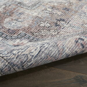 Nicole Curtis Machine Washable Vintage Boho Grey 5'3" x 7'3" Area Rug, (5' x 7')