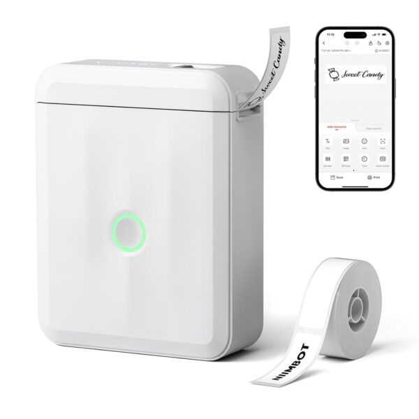NIIMBOT D110 Mini Label Maker Machine with Tape(Pre-Cut Size 12x40mm), Portable Bluetooth Sticker Printer, Inkless Automatic Feeding One-Touch Custom Printing, Compatible with... NIIMBOT D110 Mini Label Maker Machine with Tape(Pre-Cut Size 12x40mm), Portable Bluetooth Sticker Printer, Inkless Automatic Feeding One-Touch Custom Printing, Compatible with...