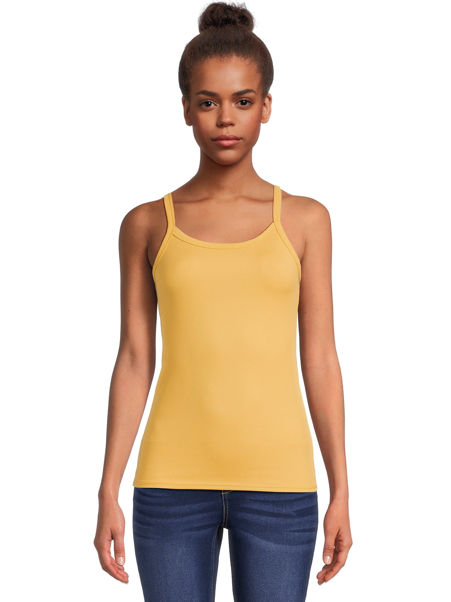 No Boundaries Ribbed Cami Top, 1 or 5-Pack, Women's