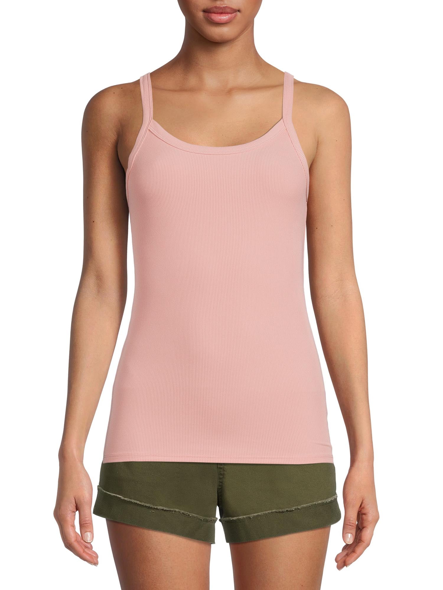 No Boundaries Ribbed Cami Top, 1 or 5-Pack, Women's