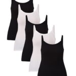 No Boundaries Ribbed Cami Top, 1 or 5-Pack, Women's