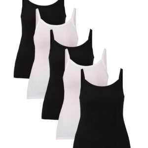 No Boundaries Ribbed Cami Top, 1 or 5-Pack, Women's