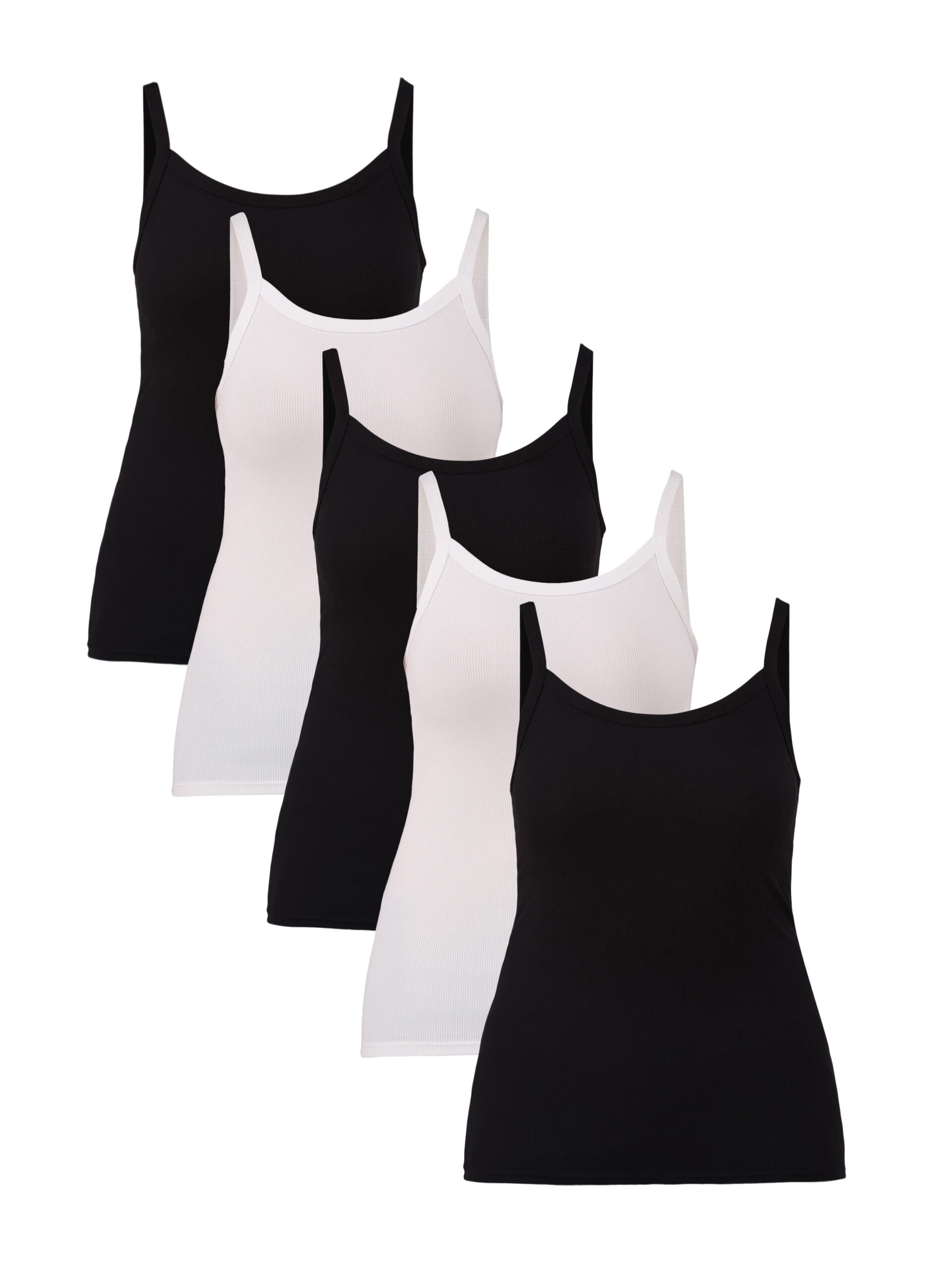 No Boundaries Ribbed Cami Top, 1 or 5-Pack, Women's