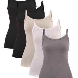 No Boundaries Ribbed Cami Top, 1 or 5-Pack, Women's