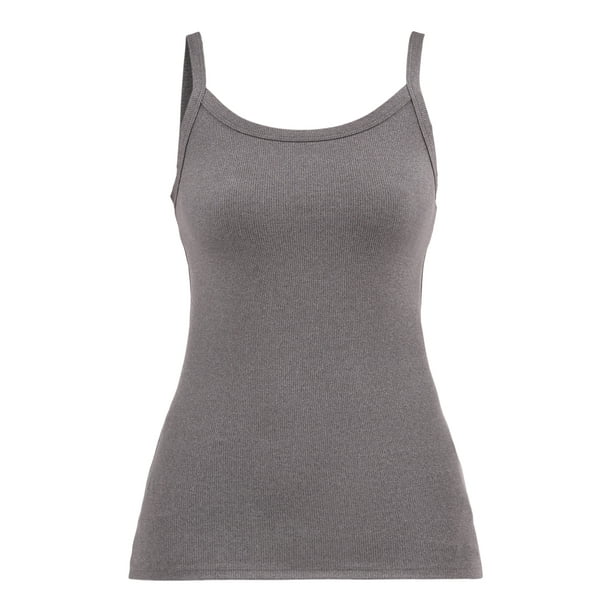 No Boundaries Ribbed Cami Top, 1 or 5-Pack, Women's
