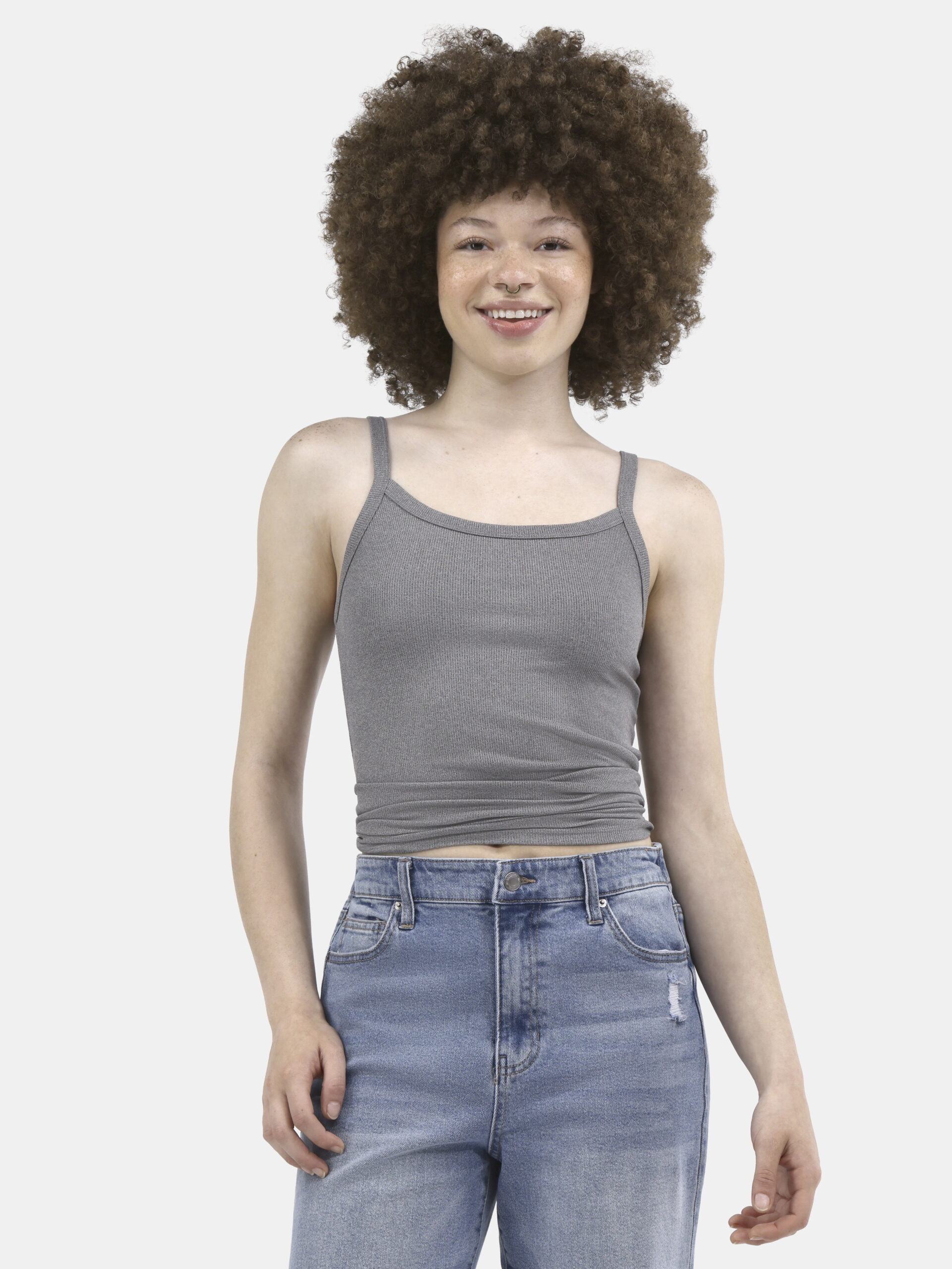 No Boundaries Ribbed Cami Top, Women's