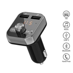Novsight Bluetooth FM Transmitter, Bluetooth Car Adapter, Wireless in-car Bluetooth Receiver MP3 Player Stereo Radio Adapter car kit, Dual USB