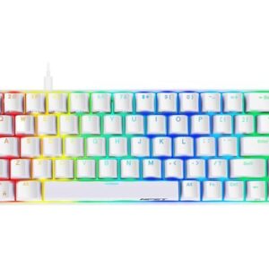NPET K61 65% Mechanical Gaming Keyboard, RGB Backlit Ultra-Compact Gaming Keyboard, Mini Wired Computer Keyboard with Blue Switches for Windows PC