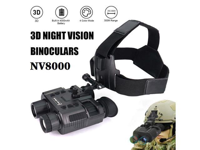 NV8000 3D Night Vision Binoculars Goggles Head Mount Infrared Night Vision 1080P