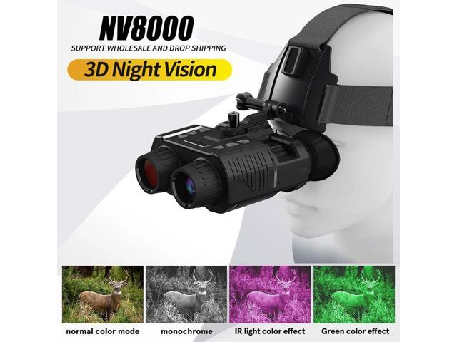 NV8000 Night Vision Binoculars Goggles Head Mount Infrared Night Vision 1080P