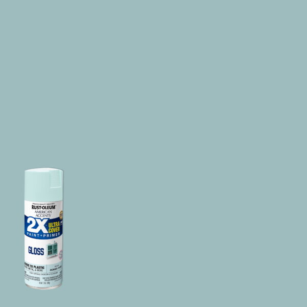 Ocean Mist, Rust-Oleum American Accents 2X Ultra Cover Gloss Spray Paint- 12 oz, 6 Pack Ocean Mist, Rust-Oleum American Accents 2X Ultra Cover Gloss Spray Paint- 12 oz, 6 Pack