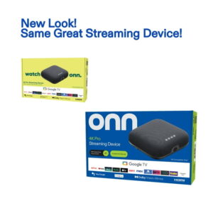 onn 4K Pro Streaming Device with Google TV Hands-Free Voice Control & Dolby Atmos/Dolby Vision