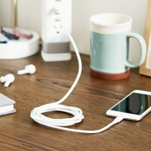 onn. Lightning to USB 10ft Charging Cable, MFI Certified, White, Compatible with iPhone 14/13/12/11/X/XR/XS/8/7/6/5, iPad, Airpods and more