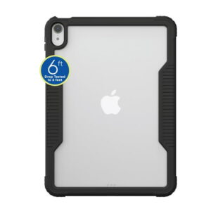 onn. Slim Rugged Tablet Case for iPad (A16), iPad (10th generation) - Black/Clear