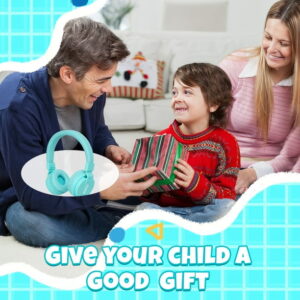 ONTA Kids Headphones for Boys Girls - Child Student Headset Wired Plug Toddler Earphones School Teen on Ear for Computer | Laptop | Plane Travel | Game, Mint Green