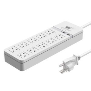 ORICO 10 AC Outlet Surge Protector 2 Port 5V2.4A USB Super Charger Enegy Saving with Individual On/Off Switches for Home & Office iPhone