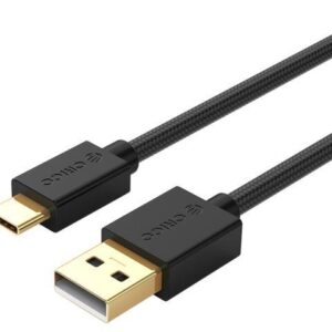 ORICO USB2.0 to USB 2.0 Male to Male Extension Cable - Black with Gold Plated Connectors 1.64ft-6.6ft 0.5m to 2m