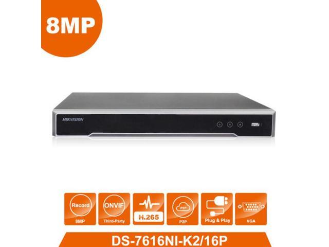 Origianl Hikvision English Version NVR DS-7616NI-K2/16P Embedded 4K POE Network Video Recorder