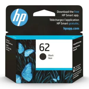 Original HP 62 Black Ink Cartridge | Works with HP OfficeJet 200, 5700, 8040 series, HP ENVY 5540, 5640, 5660, 7640 series | Eligible for Instant Ink | C2P04AN