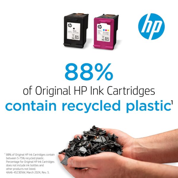 Original HP 67 Black Ink Cartridge | Works with HP DeskJet 1255, 2700, 4100 Series, HP Envy 6000, 6400 Series | Eligible for Instant Ink | 3YM56AN