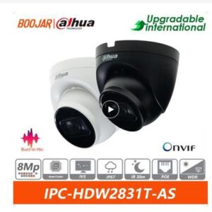 Original IP DH 8MP IPC-HDW2831T-AS WDR POE IR Eyeball Network Camera Built-In Mic BLACK Black 3.6mm Lens