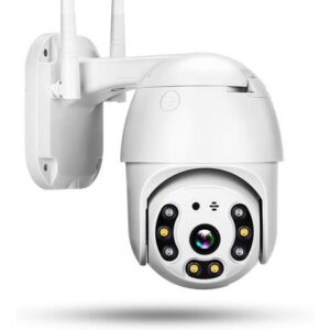 Pan Tilt Outdoor Security Camera 1080P Home WiFi IP Camera Pan Tilt Dome Surveillance Cam Two Way Audio Motion Detection Night Vision Onvif Waterproof
