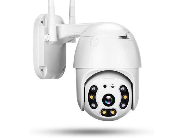 Pan Tilt Outdoor Security Camera 1080P Home WiFi IP Camera Pan Tilt Dome Surveillance Cam Two Way Audio Motion Detection Night Vision Onvif Waterproof