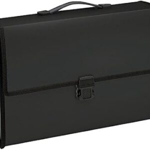 Pendaflex File Organizer, 13 Pocket Professional Carry Case, Legal Size, Black, Durable Poly Construction with Retractable Handle, Ideal for Office, Home, or School Use