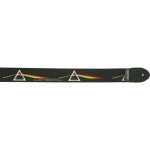Perri's Leathers 2" Polyester Guitar Strap with Leather Ends, Pink Floyd Prism