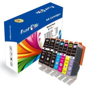 PGI 280 / CLI 281 XXL 7 Cartridges | Set with Extra Black & PhotoBlue | for Canon TS8100 TS8120 TS8200 TS8220 TS8300 TS8320 TS9100 TS9120 TS8222