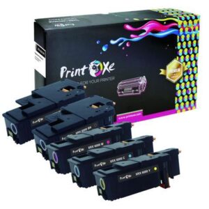 Phaser 6000 / 6010 / 6015 Compatible Set plus BK of 5 Toners for Xerox ; Cyan 106R01627 , Magenta 106R01628 , Yellow 106R01629 , and 2 Black 106R01630