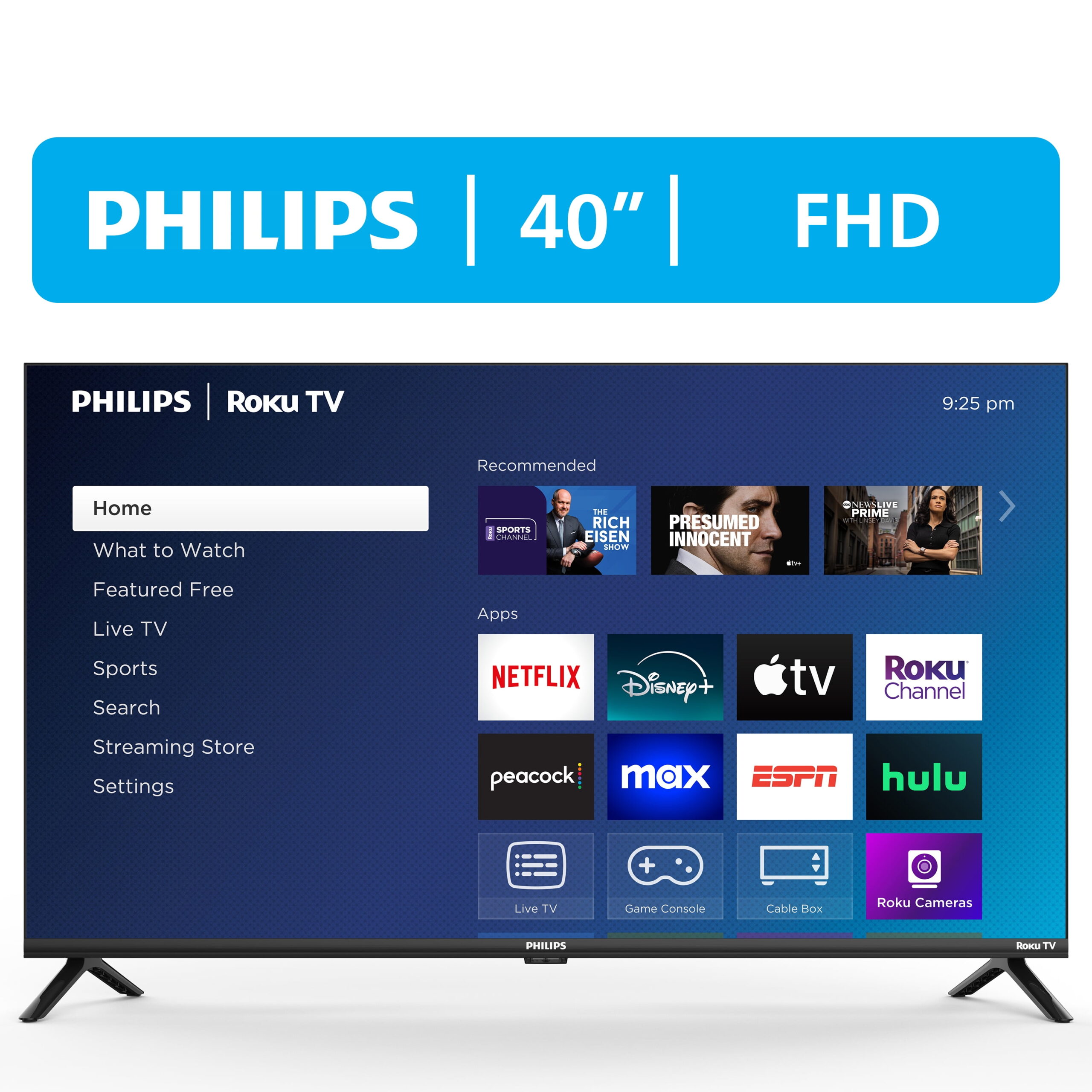 Philips 40" Class FHD (1080p) Roku Smart LED TV (40PFL6533/F7) (New)