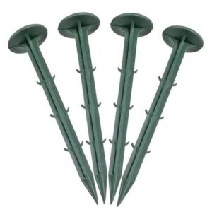 Plastic Garden Stakes Anchors Landscape Ground Nail 160mm 6.3-inch Green 30pcs