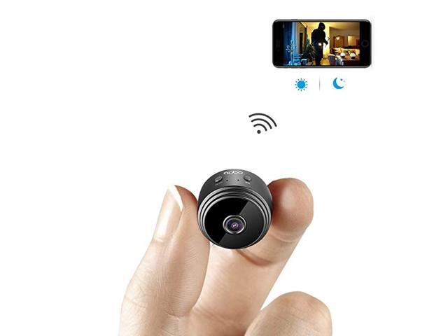 Plugadget Home Security Camera, Wifi Mini Hidden Camera with Motion Detection Night Vision, HD 1080P, Built-in Battery, 32 G Micro SD Card Included