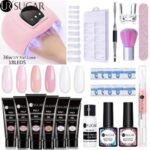 Poly UV Gel Set 36W UV Lamp Nail Dryer 15ml Quick Building Nail Extension UV Gel Varnish Manicure Nail Tool Kits Design