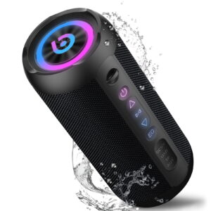 Portable Bluetooth Speaker IPX7 Waterproof, 30W Loud Sound, Deep Bass, Bluetooth 5.3, LED Lights, Wireless Stereo Pairing, 30H Playtime, for Home/Outdoor/Party/Beach, Birthday...
