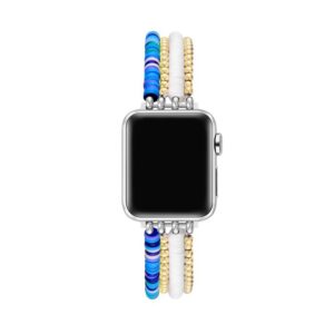 Posh Tech Bestie Beaded Band Plastic Case with Blue Bracelet Band, 1 Count, 1 Pack