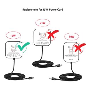 Power Cord Replacement for Alexa Dot 4th Gen/3rd Gen/5th Gen 2022, Show 5 2nd Generation 2021 Speaker, 15W Charger Adapter