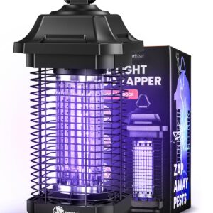 PowerBear LED Bug Zapper Outdoor Indoor, 10 Years Lifespan Lamp Sustainable with 6.5ft Power Cord, High-Voltage Mosquito Zapper
