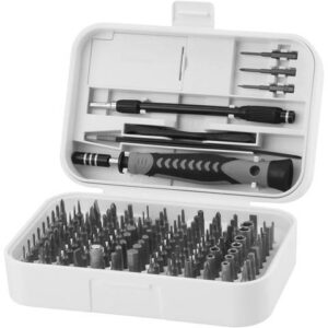 Precision Screwdriver Set, 130 in 1 Electronics Magnetic Repair Tool Kit with Pry Tool Tweezer, Flat, Phillips, Pentalobe, Torx Star Screwdriver for