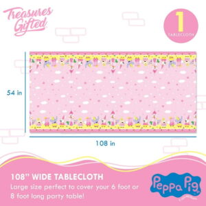 Princess Peppa Pig Table Cover 1 Pack - Princess Peppa Pig Party Supplies