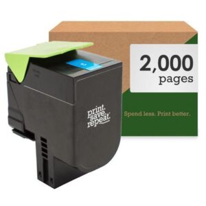 Print.Save.Repeat. Lexmark 801SC Cyan Toner Cartridge for CX310, CX410, CX510 [2,000 Pages]