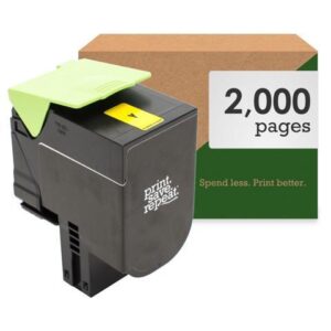 Print.Save.Repeat. Lexmark 801SY Yellow Toner Cartridge for CX310, CX410, CX510 [2,000 Pages]