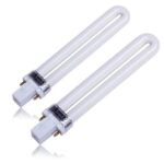 Professional Electronic 2pcs 365nm 9W Nail Dryer UV Lamp Light Bulb Tube Replacement Art Nail Polish Manicure