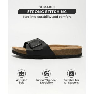 Project Cloud 100% Genuine Leather w/ Memory Foam Big Buckle Sandals for Women (Ibiza)