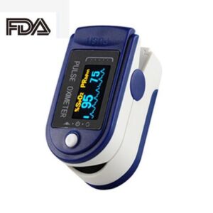 Pulse Oximeter Fingertip Blood Oxygen Monitor with LED HD Display - Dark Blue